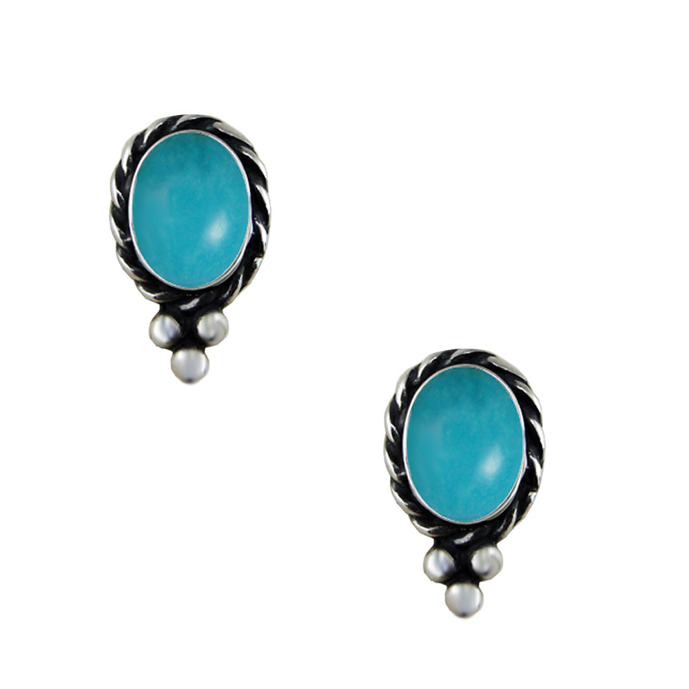 Sterling Silver Little Turquoise Post Stud Earrings